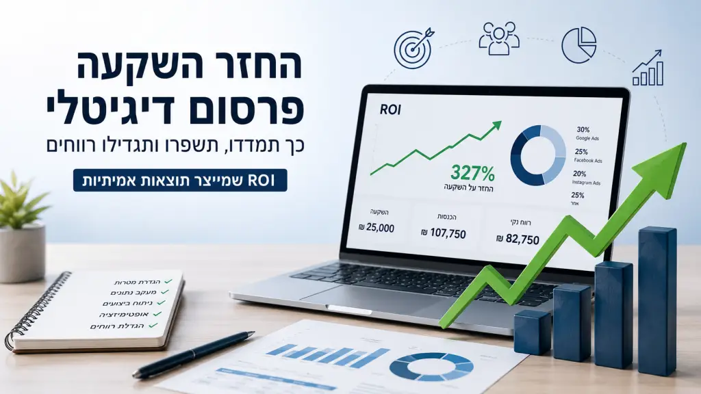 מחשבון ROI מעודכן 2026 | חישוב החזר השקעה מפרסום