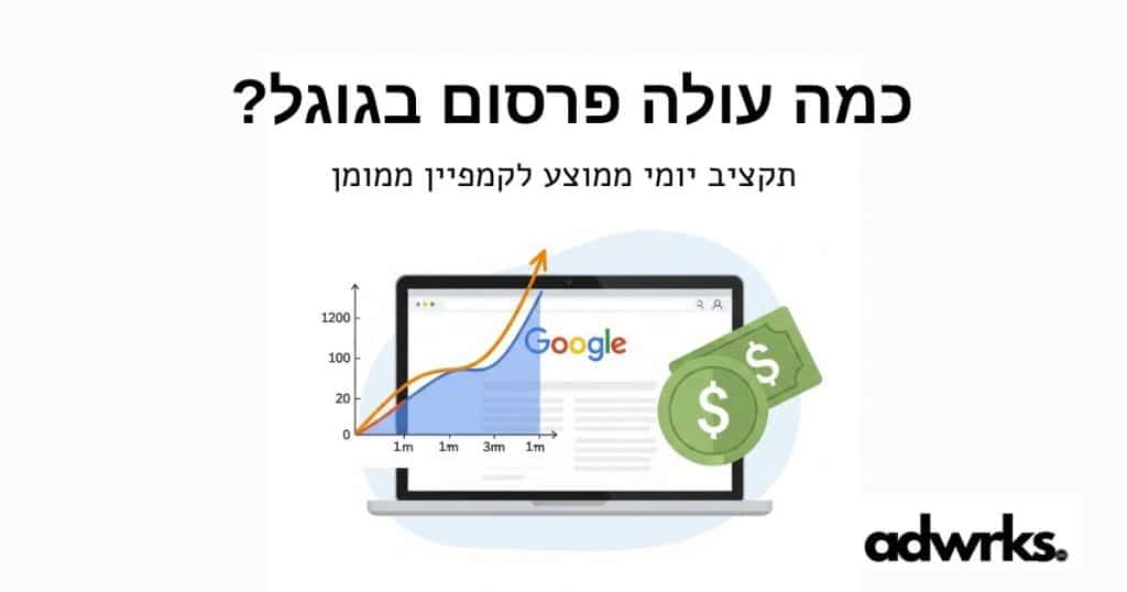 כמה עולה פרסום בגוגל? תקציב יומי ממוצע לקמפיין ממומן