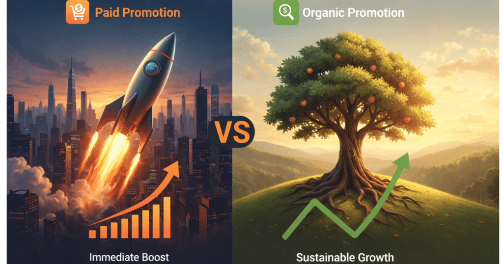 קידום ממומן VS קידום אורגני - השוואה